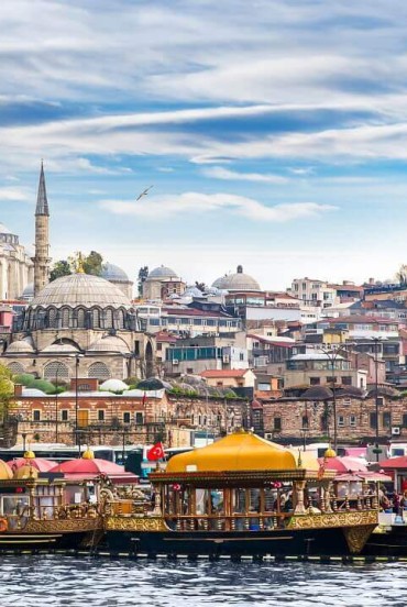 Pescărușuri tipice în portul Cornul de Aur din Istanbul