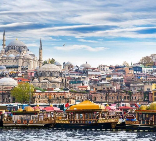 Pescărușuri tipice în portul Cornul de Aur din Istanbul