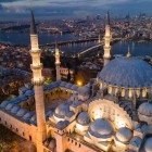 Vedere aeriană spectaculoasă a cupolelor Moscheii Suleymaniye