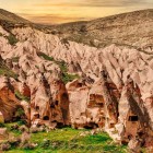 Vedere panoramică a Zelve în Cappadocia