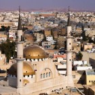 Orașul Madaba, situat la aproximativ 35 km de capitala Amman, în Iordania