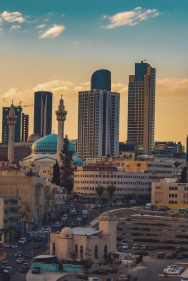 Priveliște a orașului Amman din Iordania