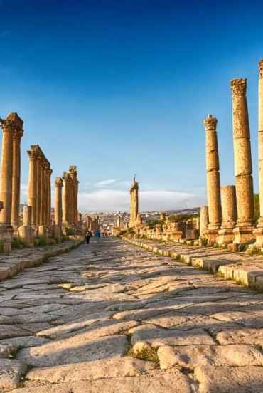 Situl arheologic Jerash din Iordania.