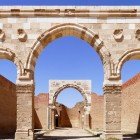 Interioarele Castelului Umayyad Qasr Al-Mshatta din Amman, Iordania