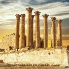 Templul Artemidei în orașul roman antic Jerash din Iordania