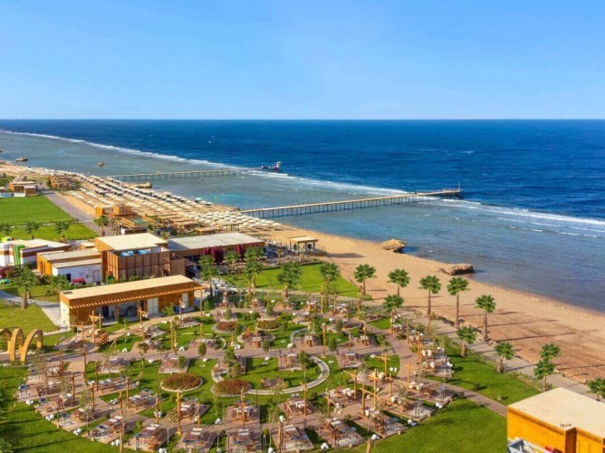 Club Prive by Rixos Sharm El Sheikh - Vedere din drone a grădinilor și plajei