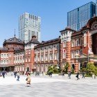 The Marunouchi side of Tokyo Station was built in red brick in a European style, very similar to Amsterdam Central Station, to celebrate the victory over Russia in the 1914 war.
