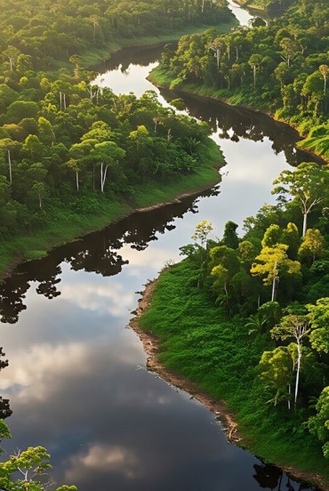 Râul Napo curge lângă Tena, în provincia Napo, traversând jungla amazoniană, satele indigene și fauna sălbatică, oferind peisaje unice și tradiții locale autentice.