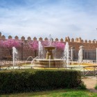 Eleganta Plaza Adolfo Suárez oferă o perspectivă splendidă asupra impunătoarelor ziduri medievale ale Ávilei, iar în fundal se înalță Catedrala Mântuitorului, simbol al orașului UNESCO.