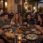 După o zi petrecută între orașul vechi, piețe, muzee și metrou, grupul se reunește pentru cina într-un restaurant din Tașkent, savurând diferite specialități ale bucătăriei uzbece.