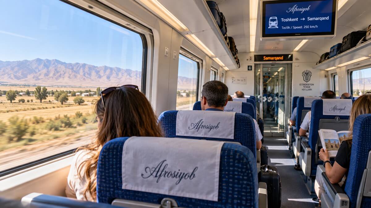 La bordul trenului Afrosiyob spre Samarkand
